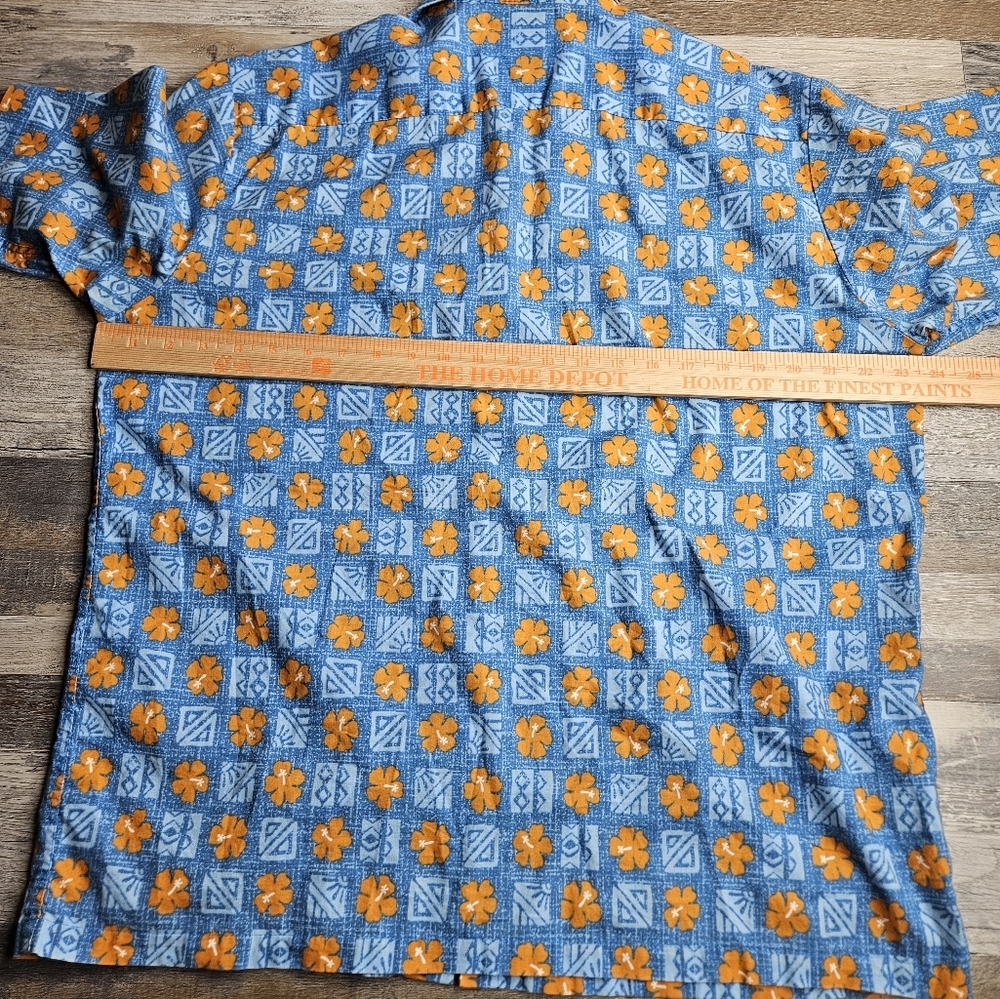 Reyn Spooner X Joe Kealoha's Vintage Hawaiian Button Down Men's Medium Blue - Picture 8 of 11